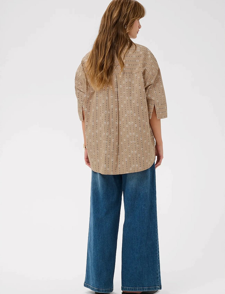 Culture - CUmarco Olena Shirt - kortærmede skjorter - dune/whitecap - 4