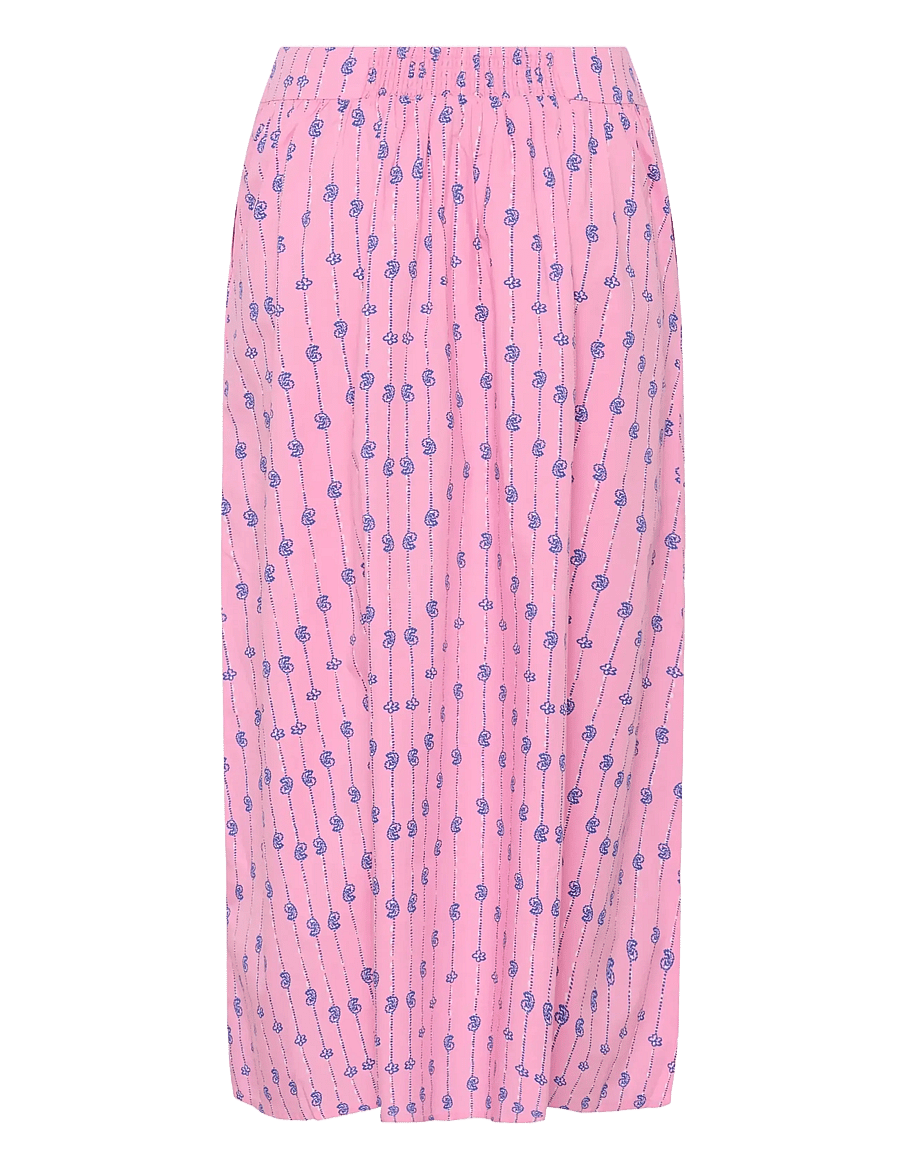 Culture - CUmarco Olena Skirt - maxi pils - begonia pink/nautical blue - 2