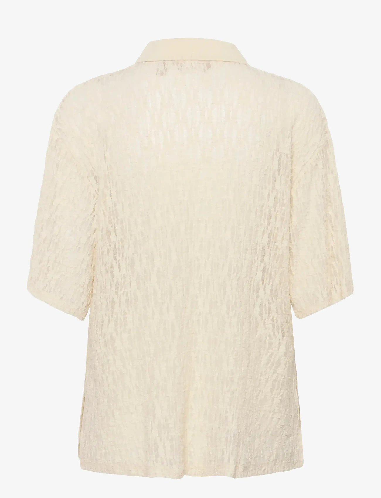 Culture - CUkine Lace Tee - kurzämlige blusen - whitecap - 2