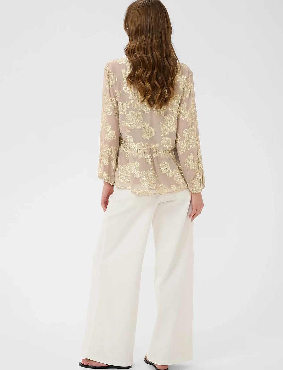 Culture - CUbuda Floi Blouse - langärmelige blusen - whitecap - 4