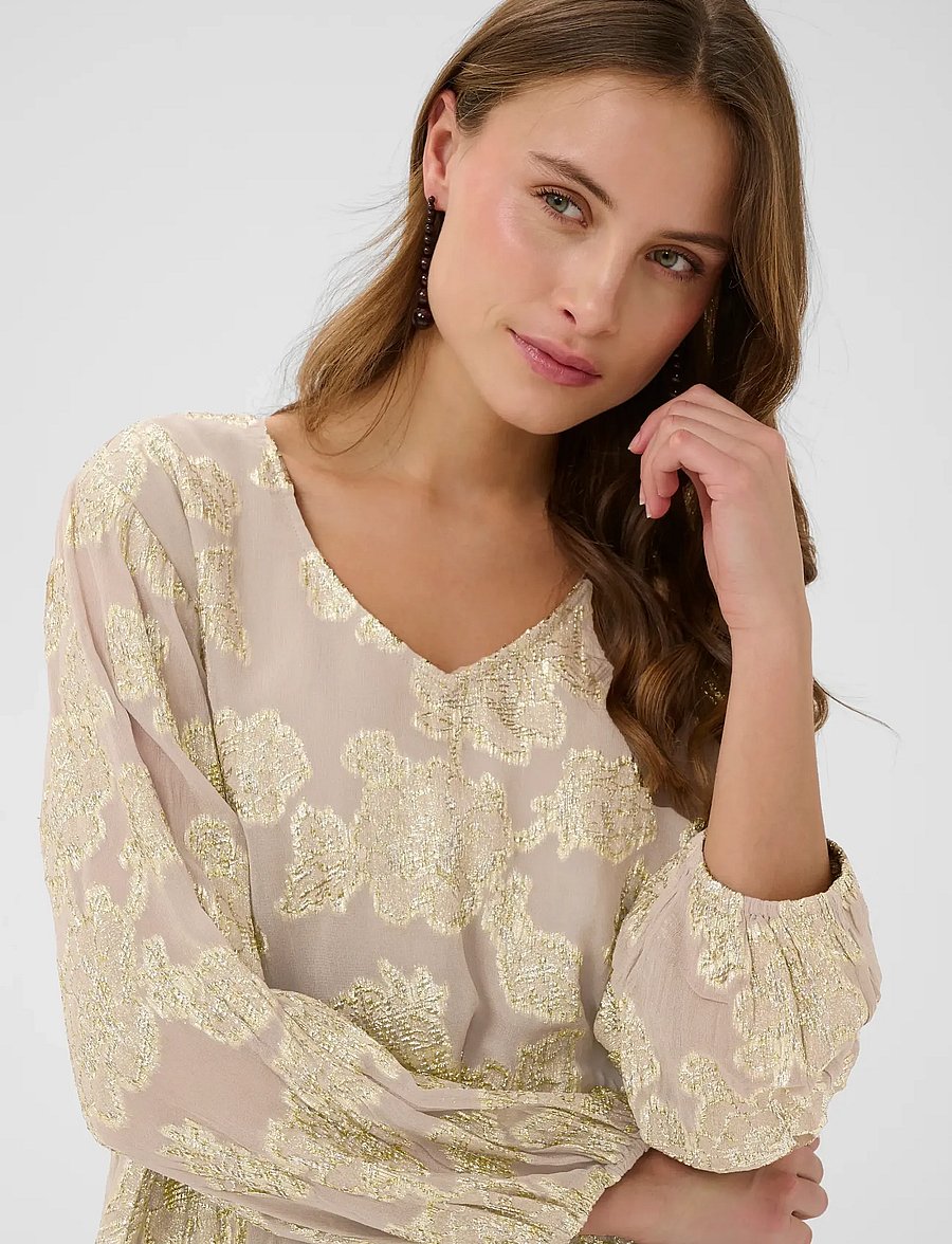 Culture - CUbuda Floi Blouse - langärmelige blusen - whitecap - 5