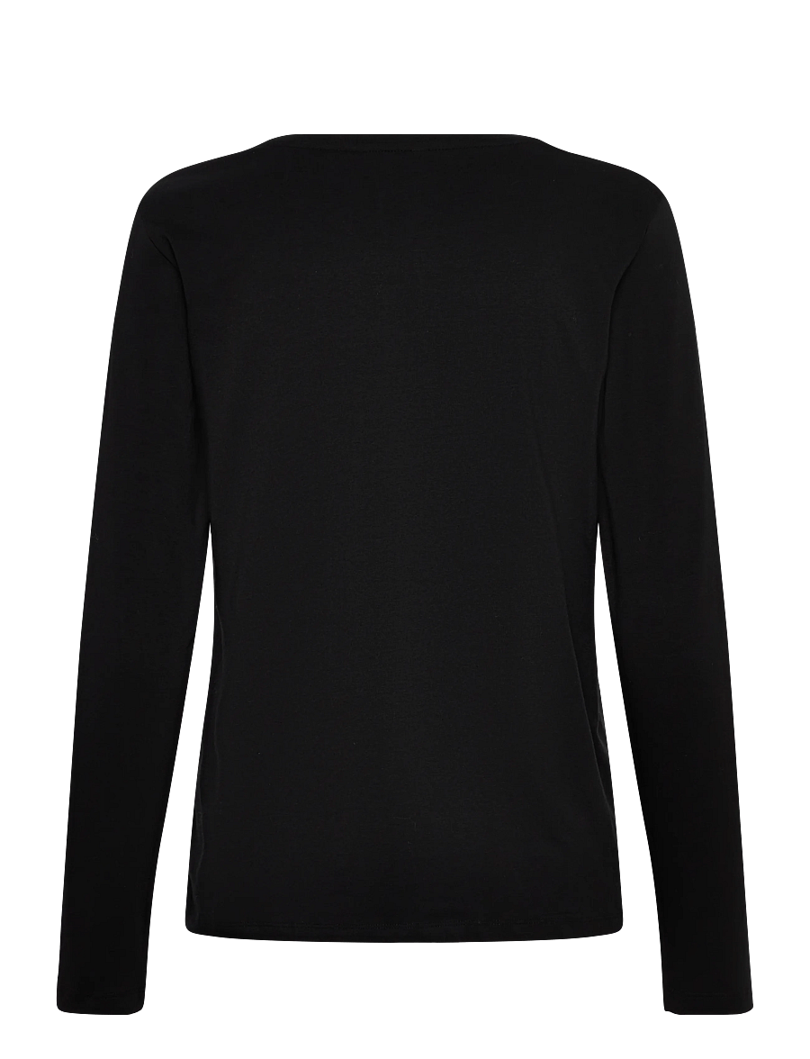 Culture - CUnorina Gith LS T-Shirt - pikkade varrukatega alussärgid - black - 2