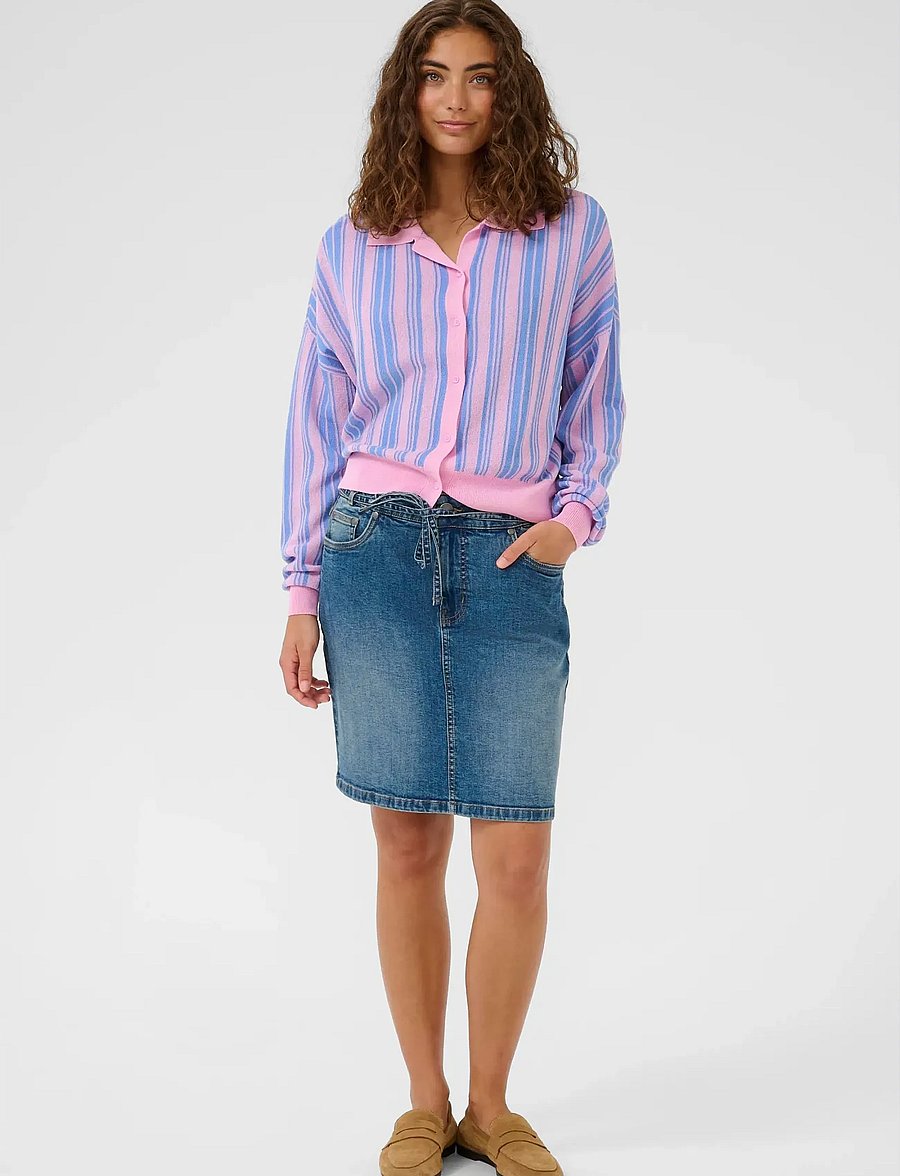 Culture - CUdeny Cardigan - cardigans - begonia pink/nautical blue - 3