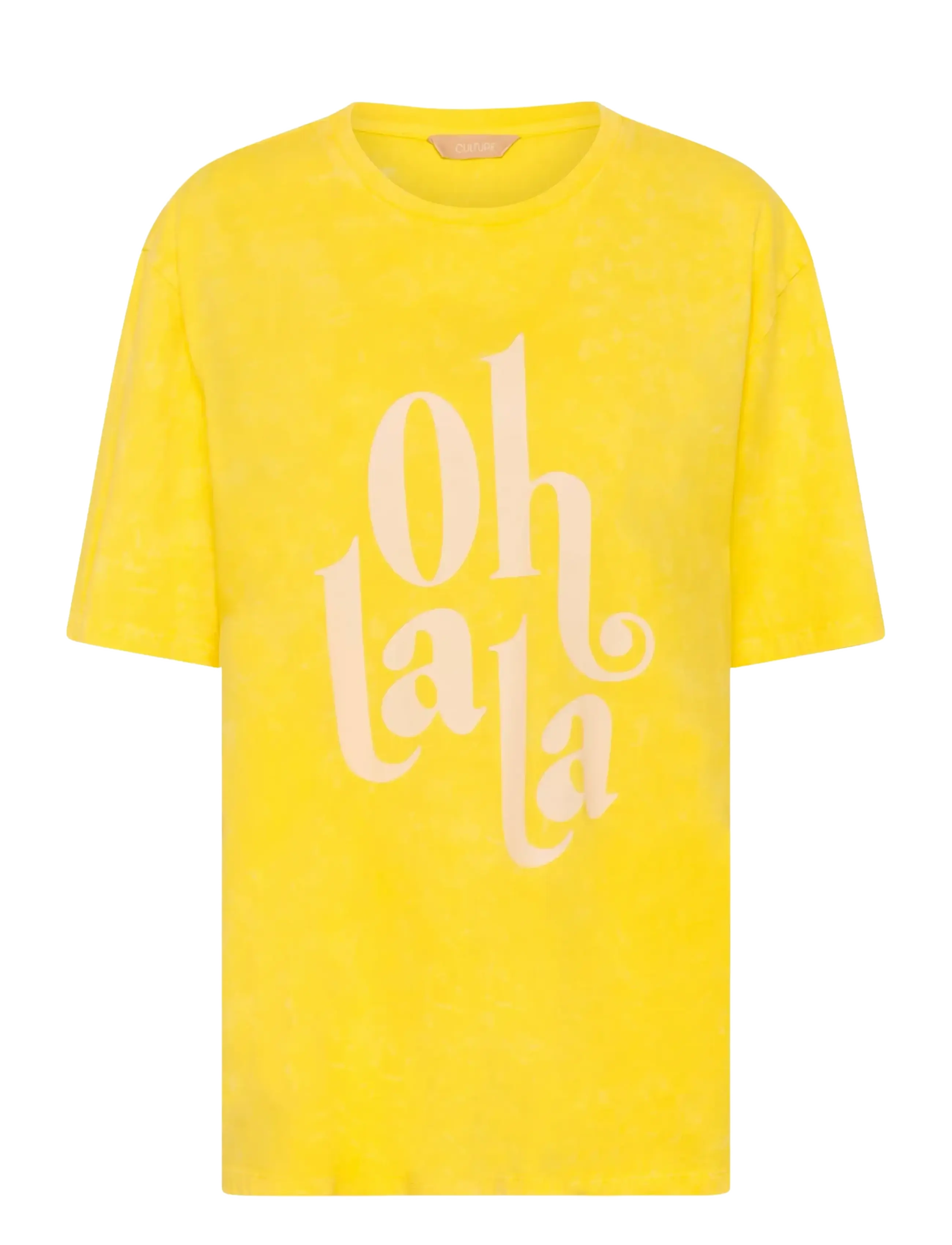 Culture CUlala T-Shirt - Tøj - LEMON MERINGUE WASH / yellow