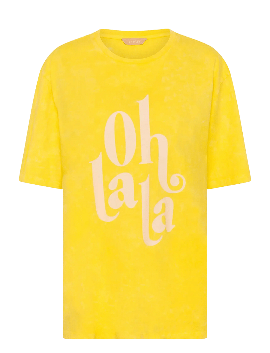 Culture - CUlala T-Shirt - t-särgid - lemon meringue wash - 1