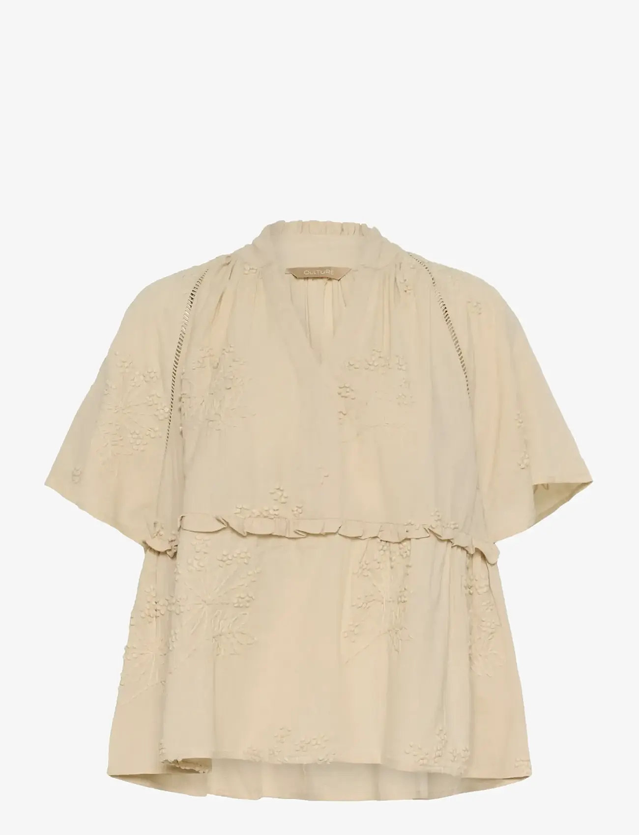 Culture - CUjalia Blouse - kurzämlige blusen - oyster gray - 1