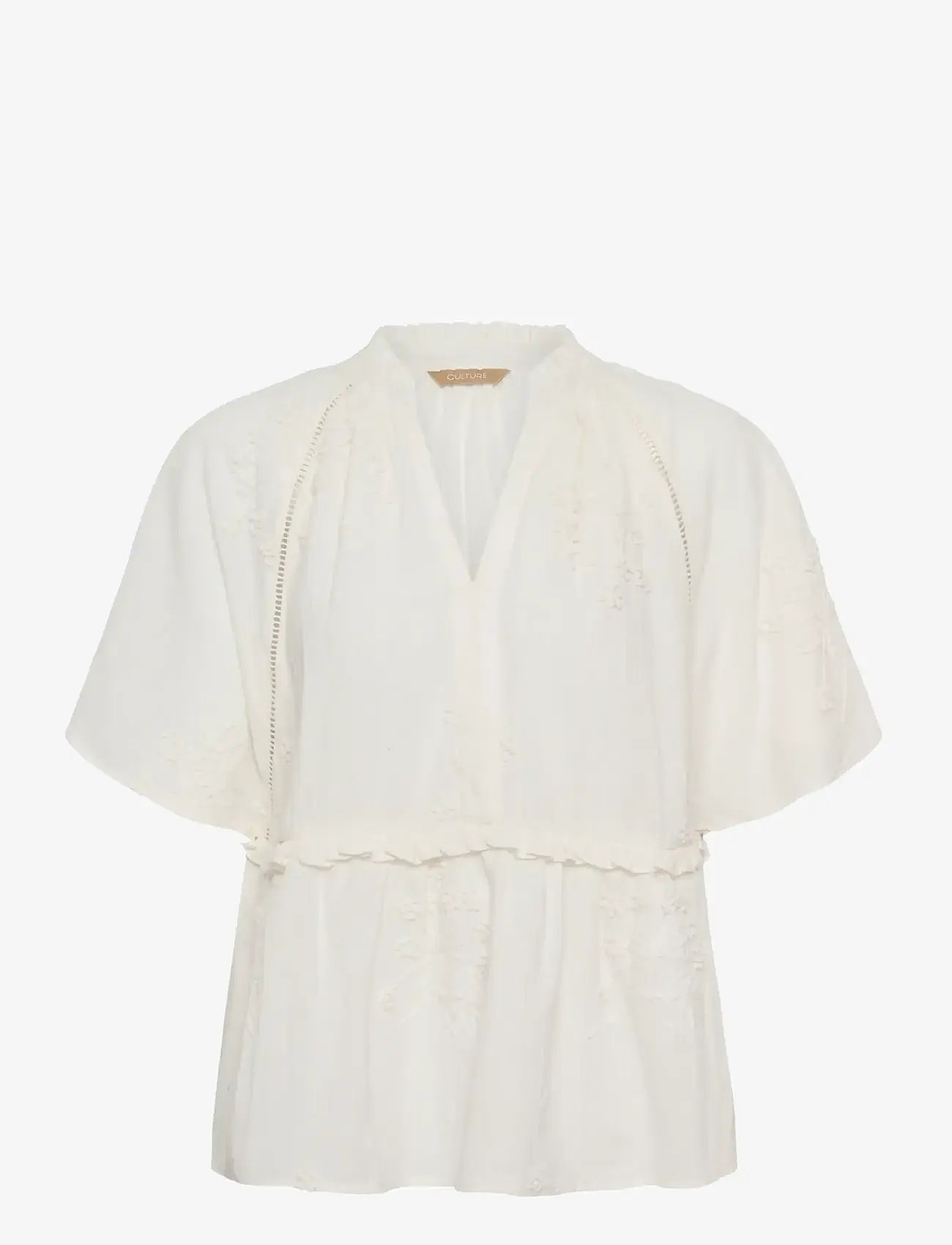 Culture - CUjalia Blouse - kortærmede bluser - spring gardenia - 1