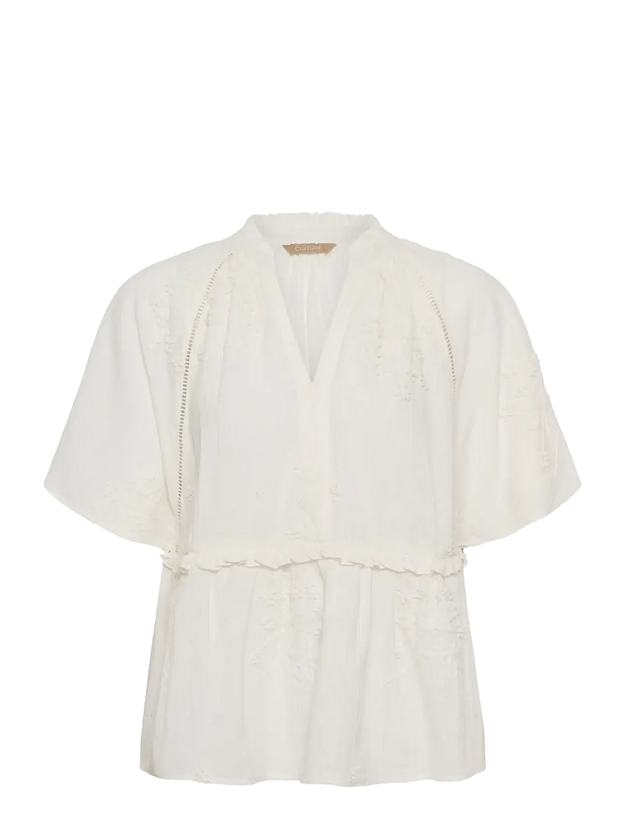 Culture - CUjalia Blouse - short-sleeved blouses - spring gardenia - 1