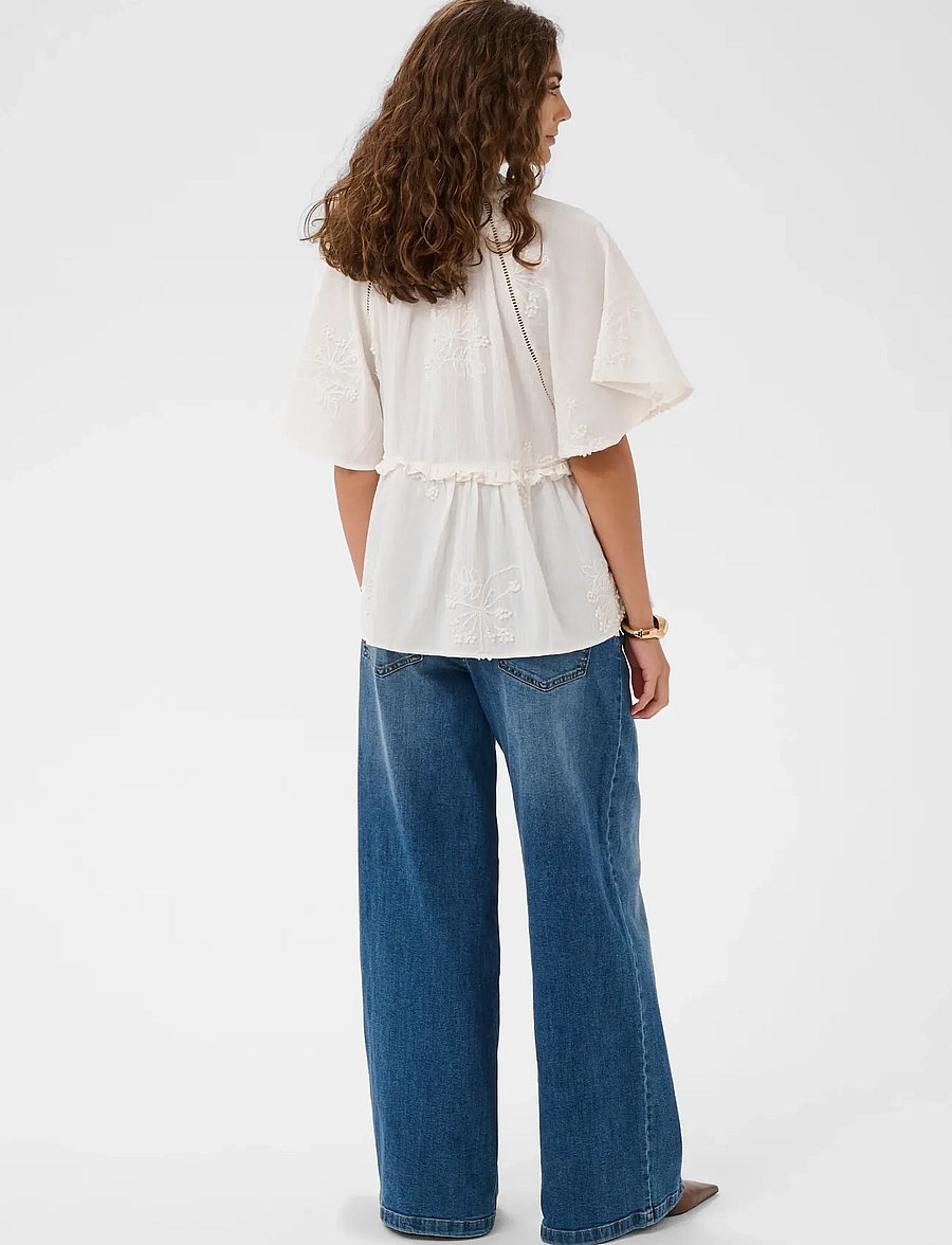 Culture - CUjalia Blouse - short-sleeved blouses - spring gardenia - 4