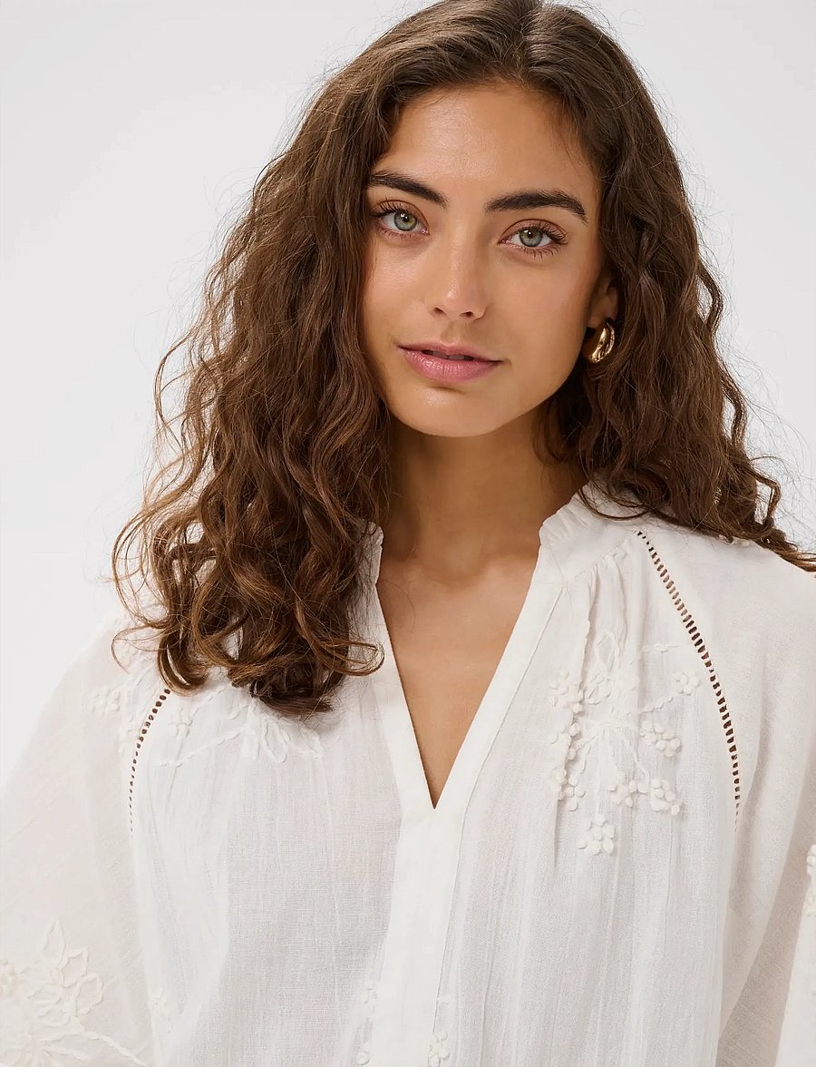 Culture - CUjalia Blouse - short-sleeved blouses - spring gardenia - 5