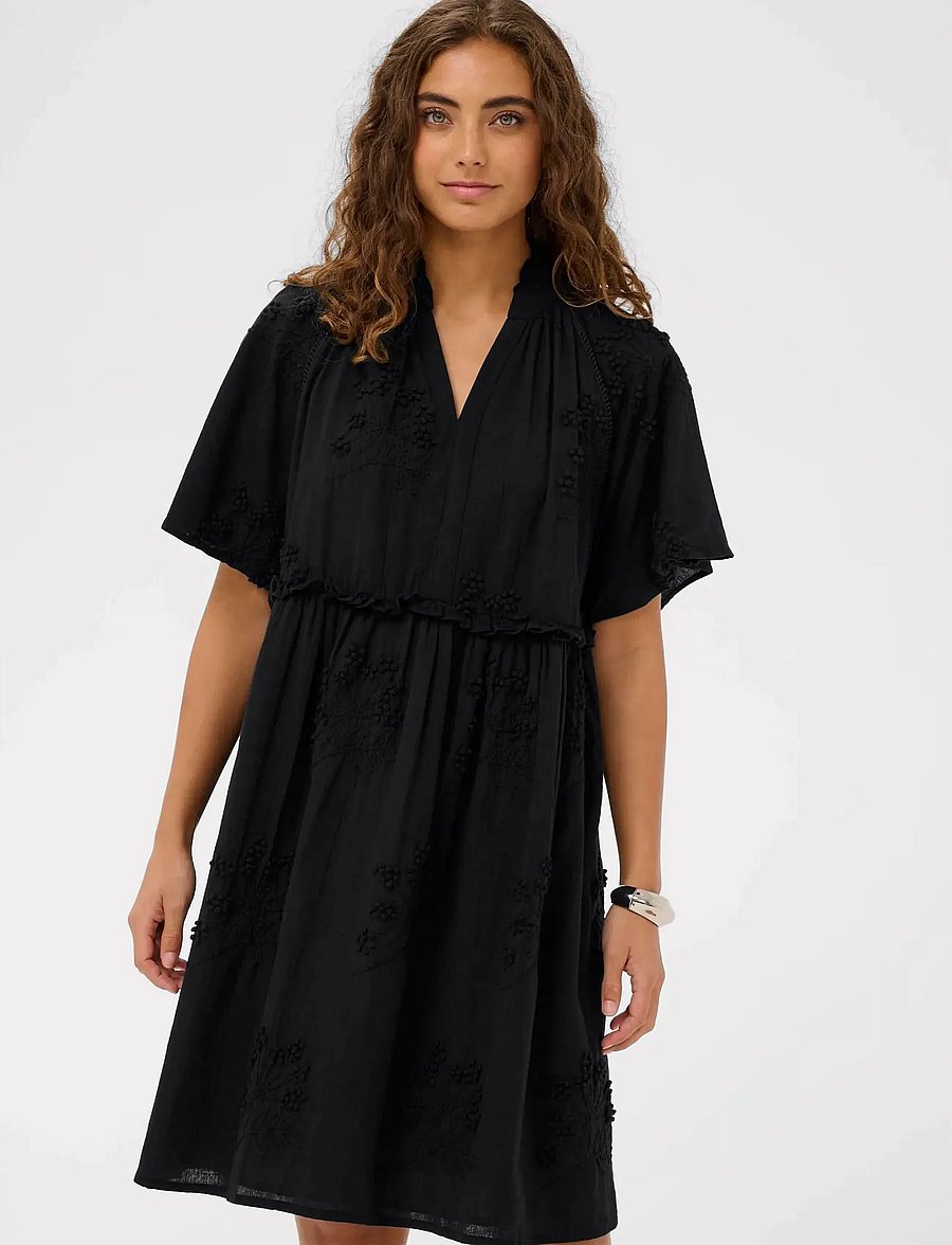 Culture - CUjalia Dress - suvekleidid - black - 0