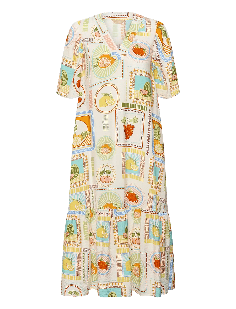 Culture - CUorange Dress - suvekleidid - orange fruits - 1