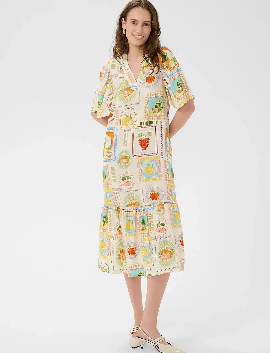 Culture - CUorange Dress - suvekleidid - orange fruits - 0