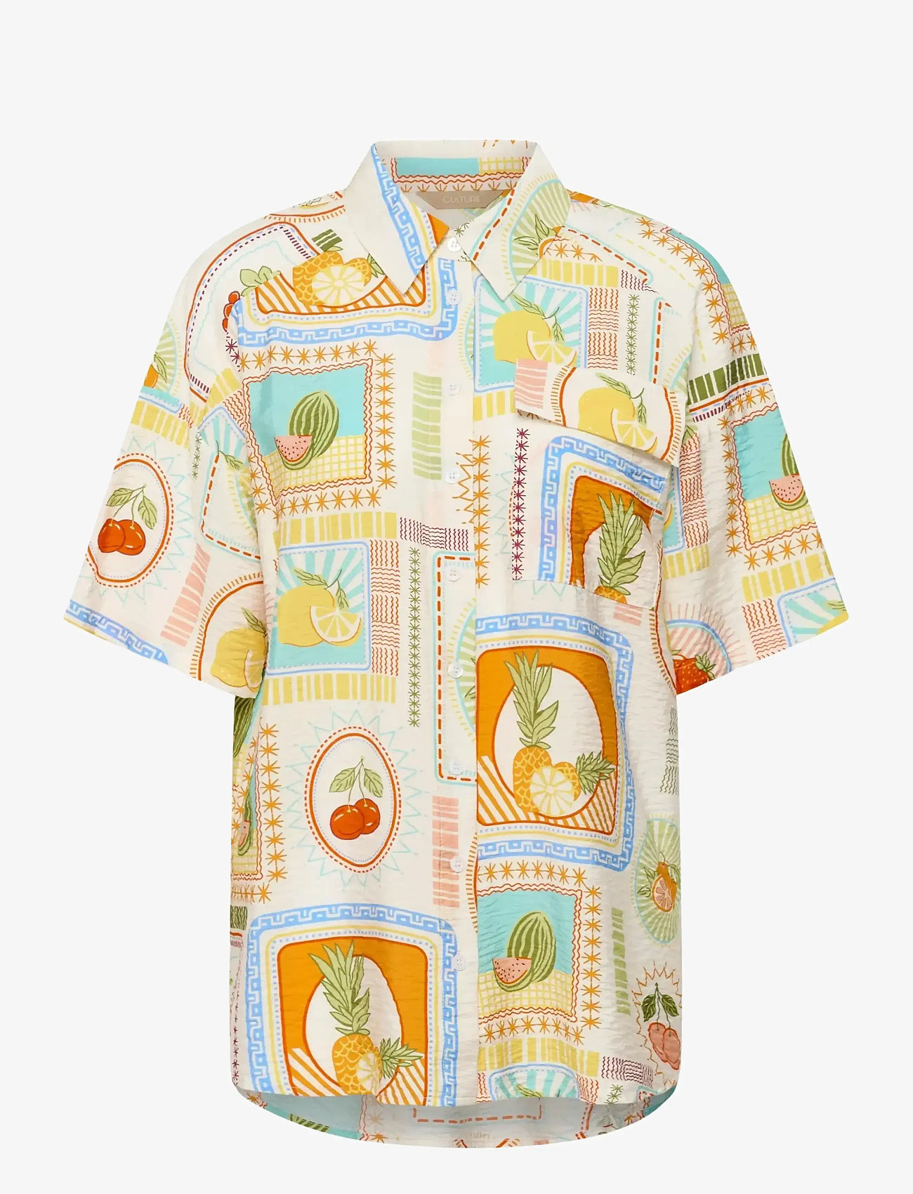Culture - CUorange Shirt - kortærmede skjorter - orange fruits - 1