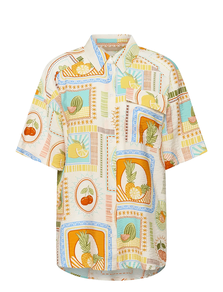 Culture - CUorange Shirt - chemises à manches courtes - orange fruits - 1