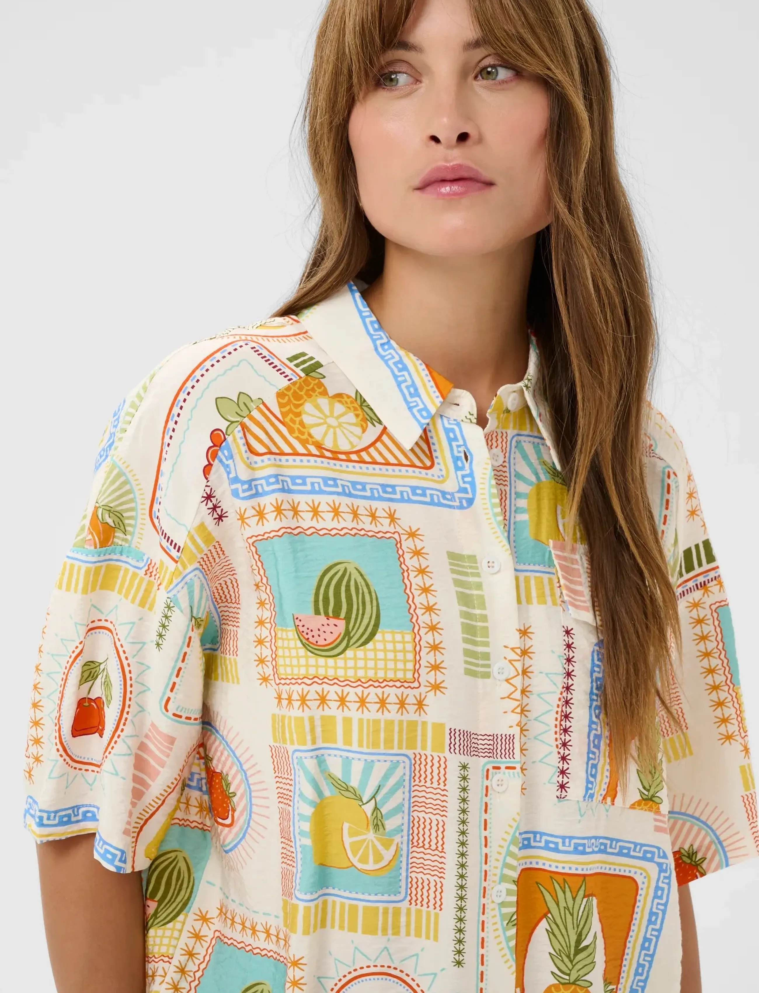 Culture - CUorange Shirt - kortærmede skjorter - orange fruits - 5