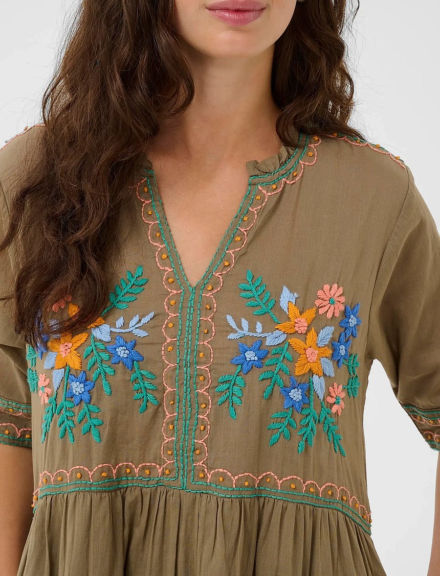 Culture - CUlucinda Dress - sommerkleider - dusky green - 4