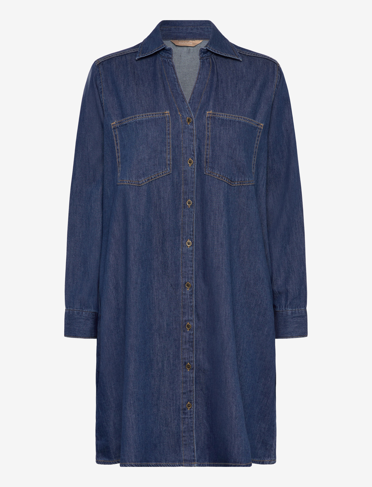 Culture - CUmola Arpa Dress - hemdkleider - dark blue wash - 0