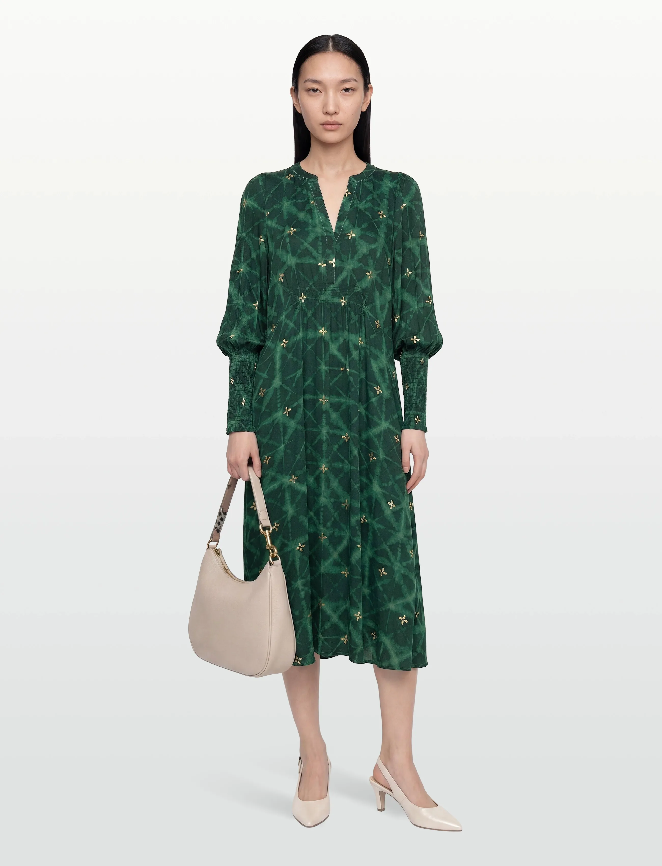 Culture Cubiam Dittemarie Dress, M, Green, Kjoler > Knælange Og Midi, Dame