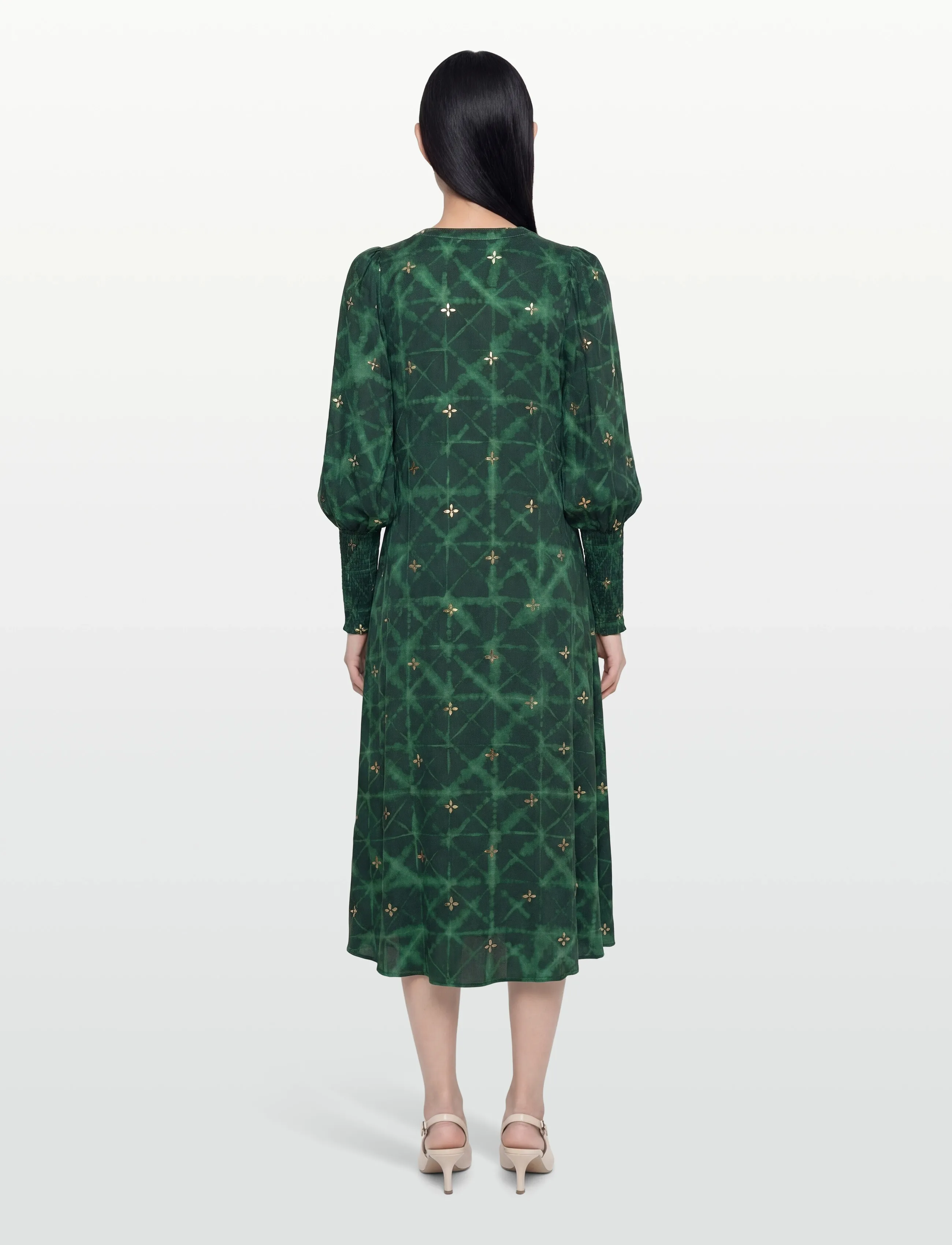 Culture - CUbiam Dittemarie Dress - aftenkjoler & gallakjoler - green batik - 4