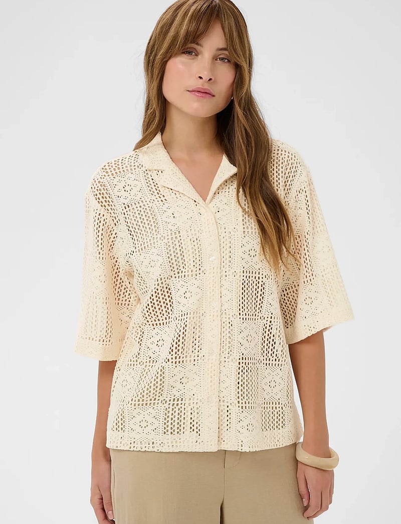 Culture - CUconsta Shirt - kortærmede skjorter - whitecap - 0