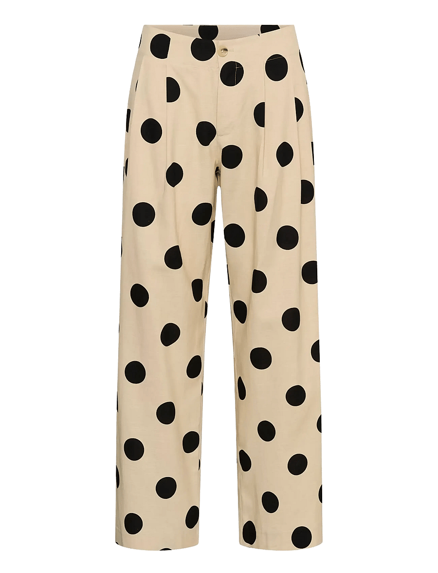Culture - CUtika Pants - vida byxor - whitecap/black dot - 1
