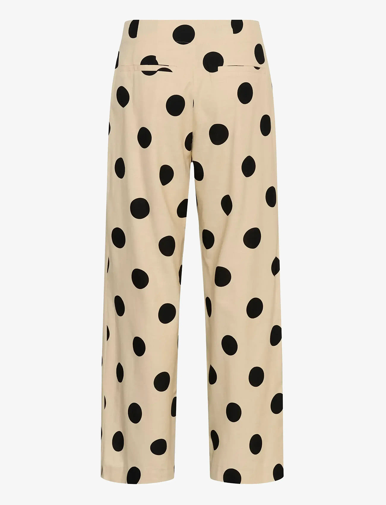 Culture - CUtika Pants - bukser med brede ben - whitecap/black dot - 2