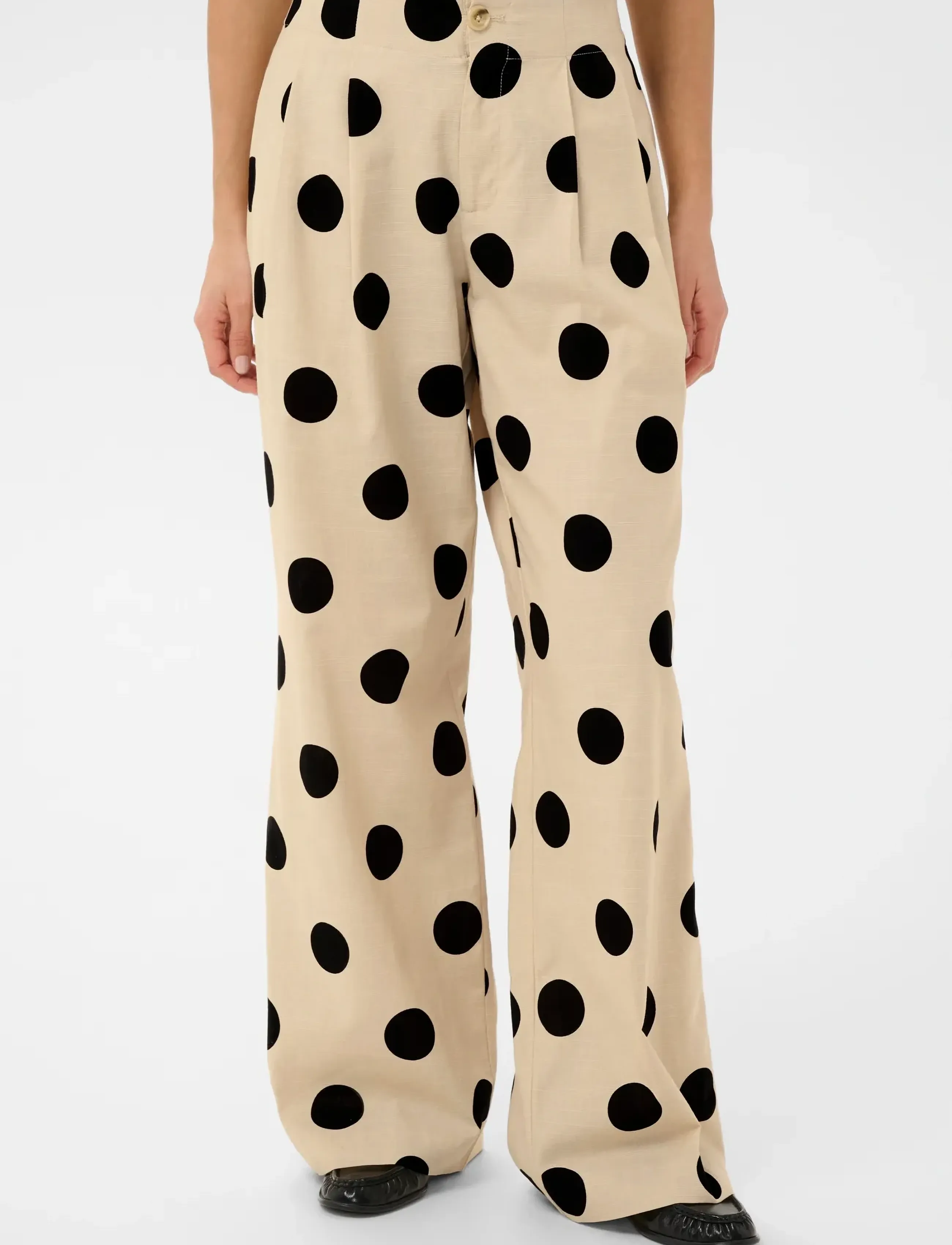 Culture CUtika Pants - Voir tout - WHITECAP/BLACK DOT / cream