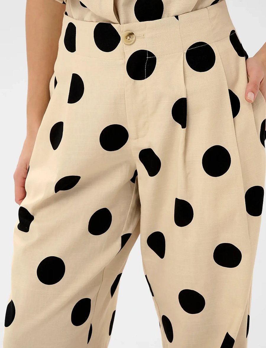 Culture - CUtika Pants - vida byxor - whitecap/black dot - 4