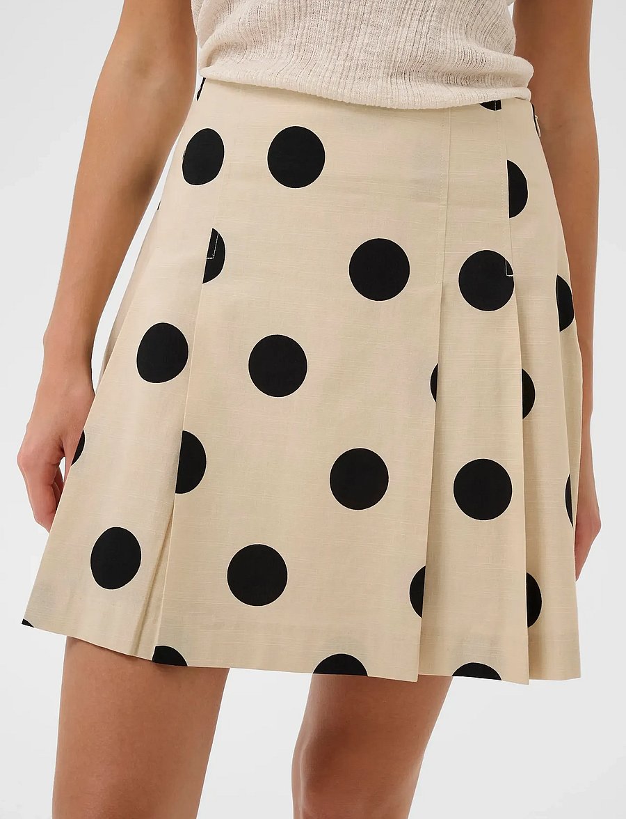 Culture - CUtika mini skirt - miniseelikud - whitecap/black dot - 5