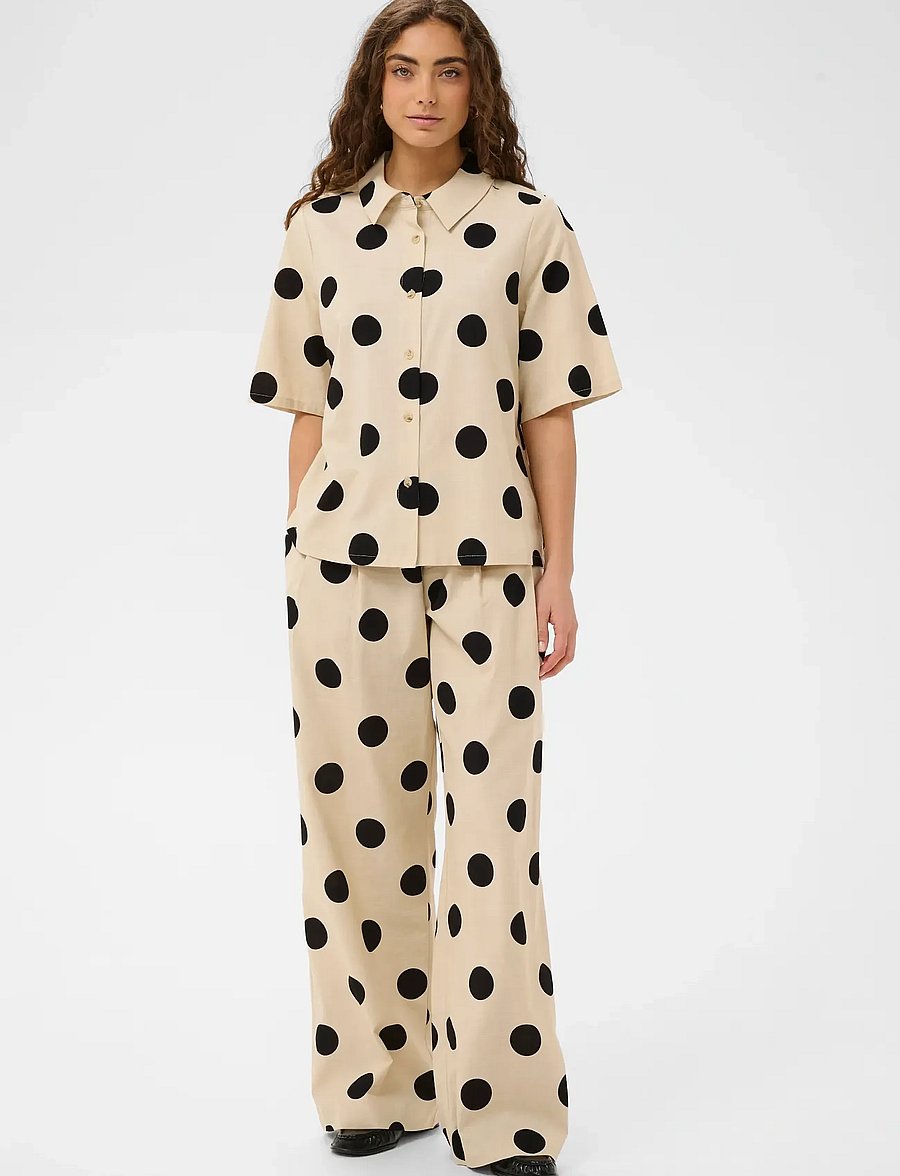 Culture - CUtika Shirt - lühikeste varrukatega särgid - whitecap/black dot - 3