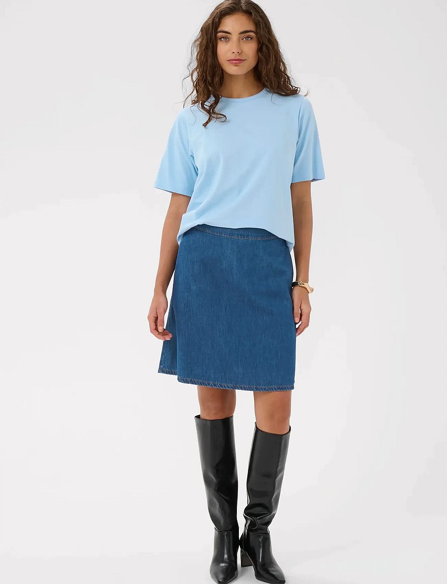 Culture - CUnua Arpa Skirt - jeansröcke - dark blue wash - 3
