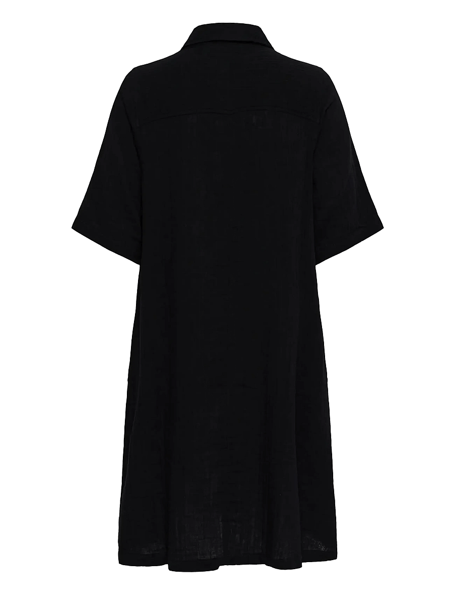Culture - CUtala Elina Short Dress - skjortklänningar - black - 2