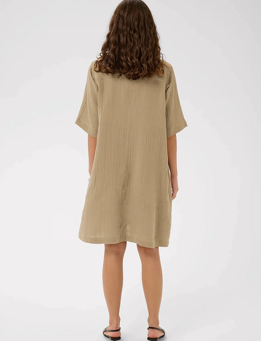 Culture - CUtala Elina Short Dress - shirt dresses - dune - 4