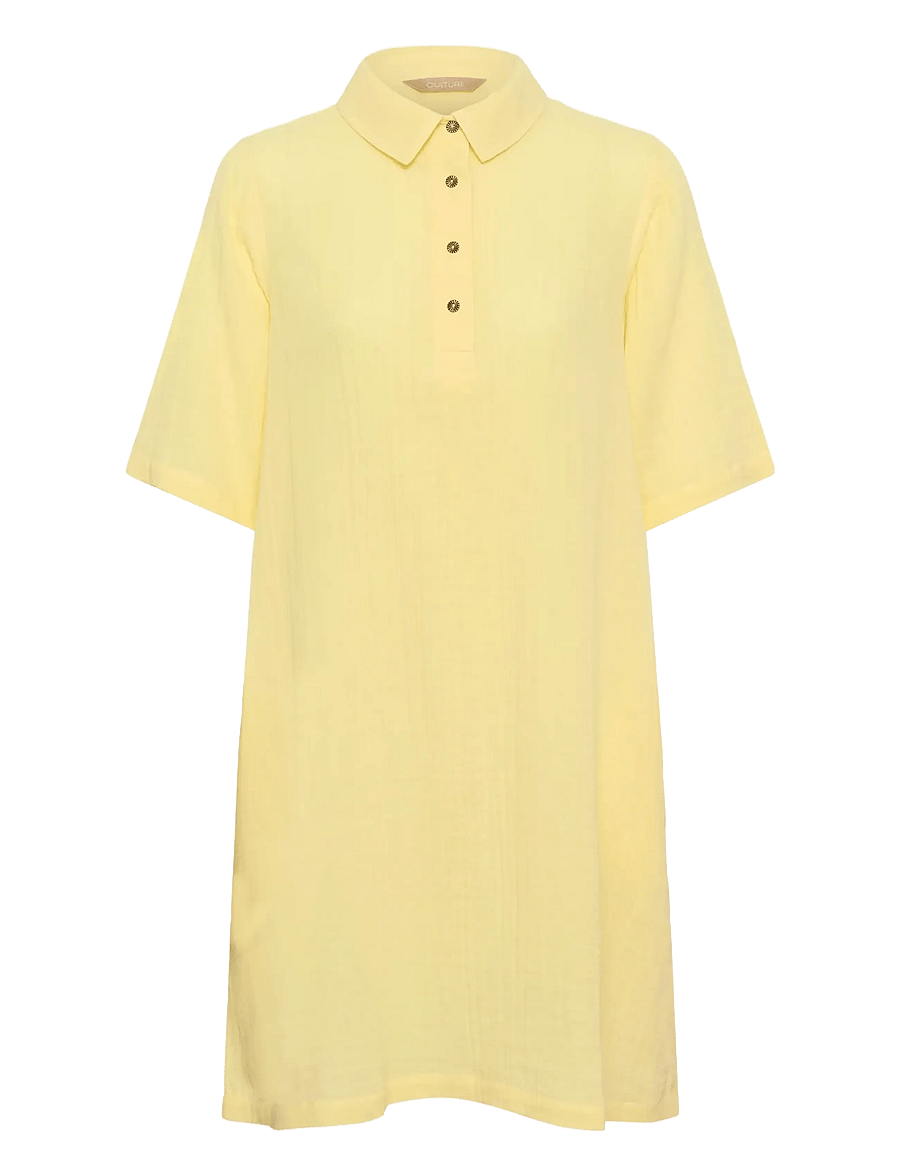 Culture - CUtala Elina Short Dress - hemdkleider - lemon meringue - 1