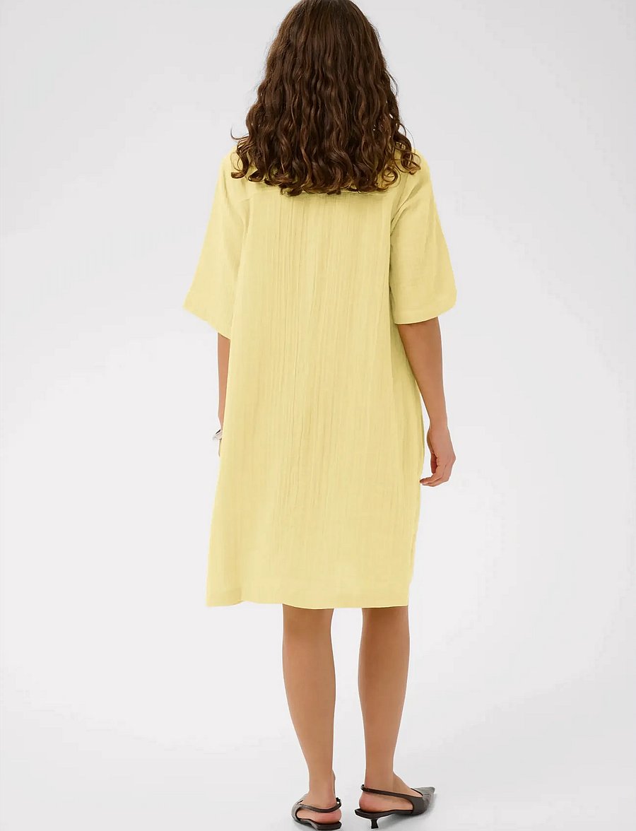 Culture - CUtala Elina Short Dress - hemdkleider - lemon meringue - 4