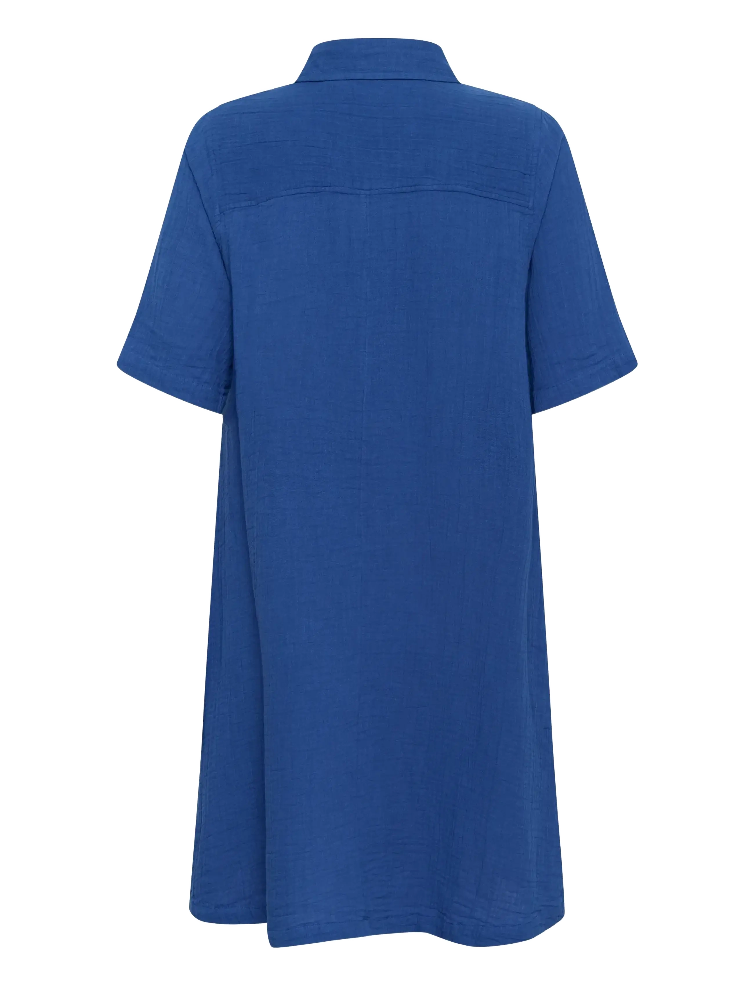 Culture - CUtala Elina Short Dress - skyrtukjólar - nautical blue - 2