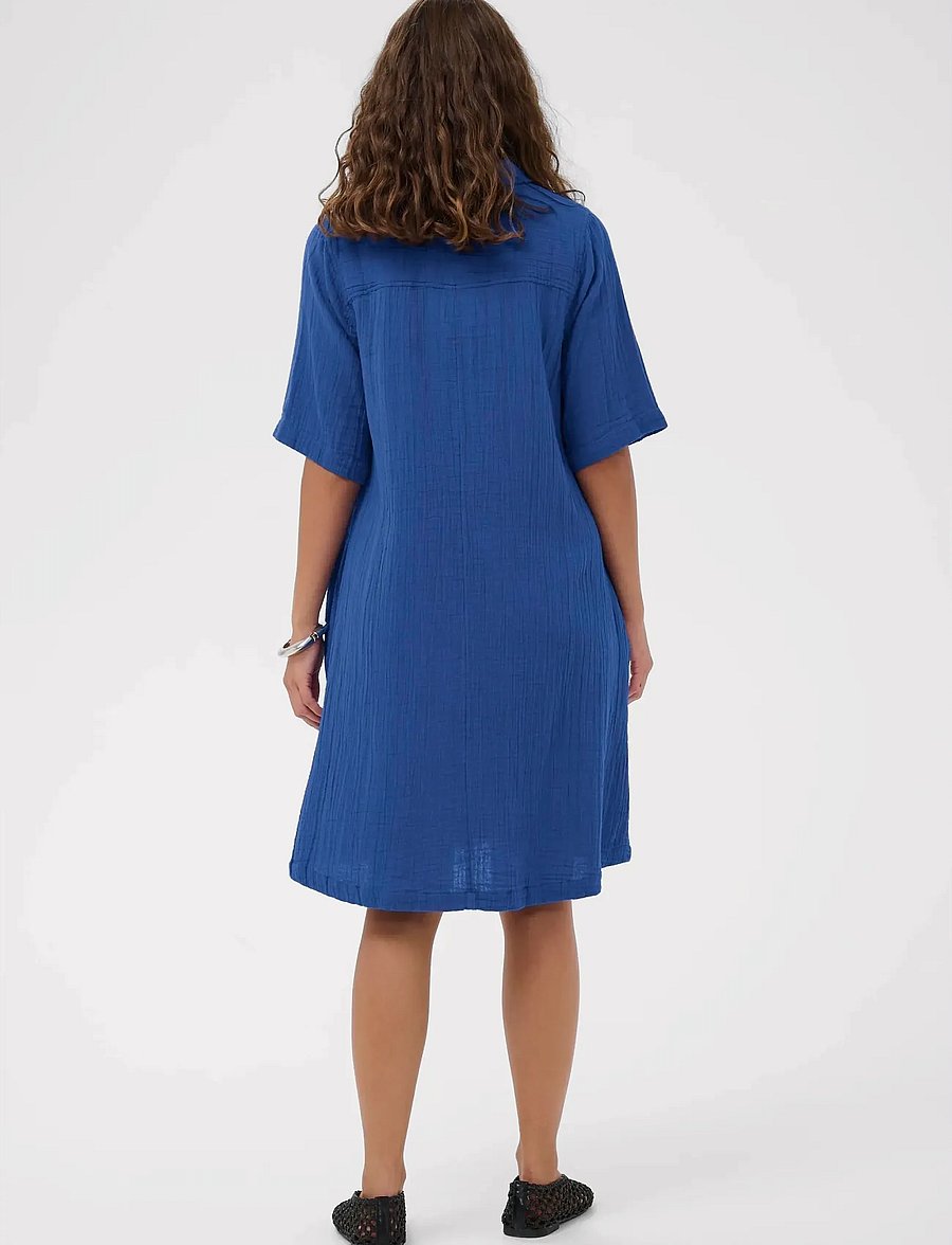 Culture - CUtala Elina Short Dress - shirt dresses - nautical blue - 4