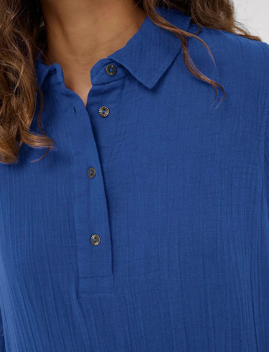 Culture - CUtala Elina Short Dress - shirt dresses - nautical blue - 5