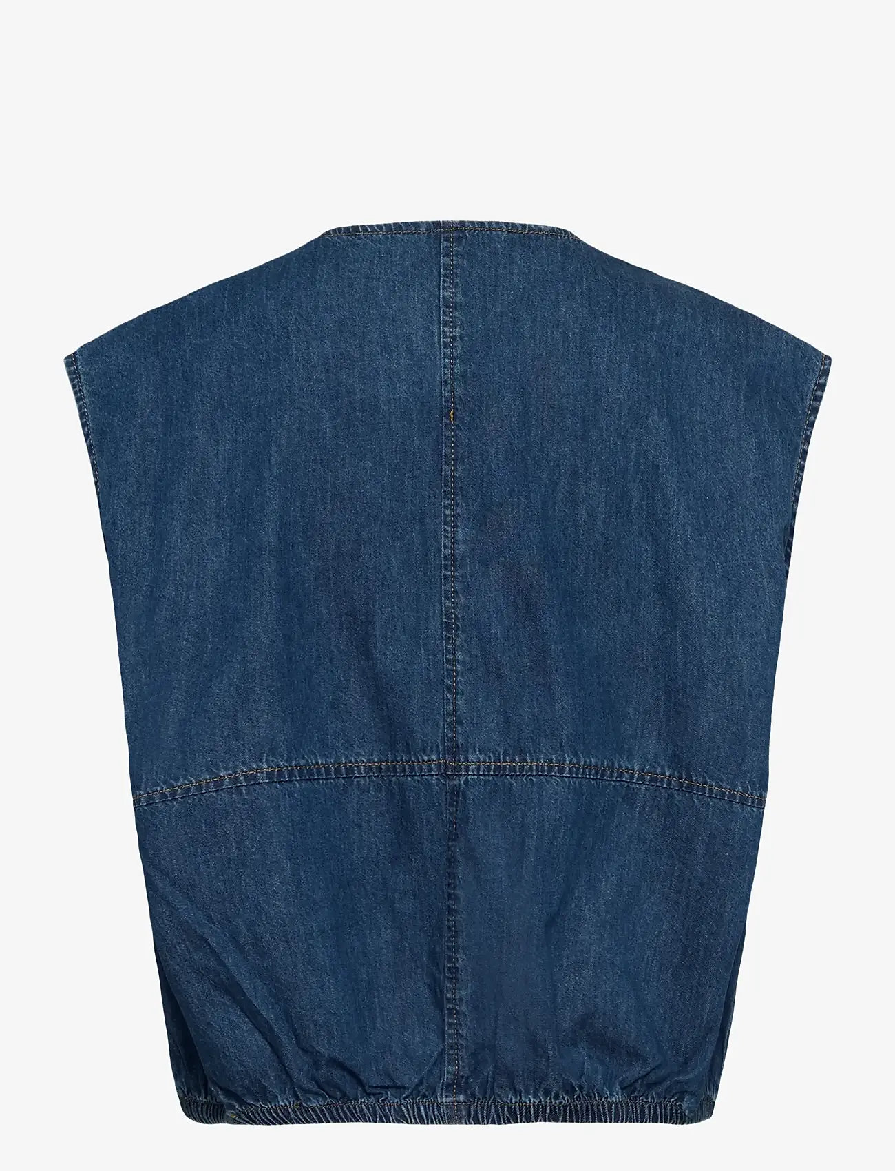 Culture - CUlava Arpa Waistcoat - denimveste - dark blue wash - 2