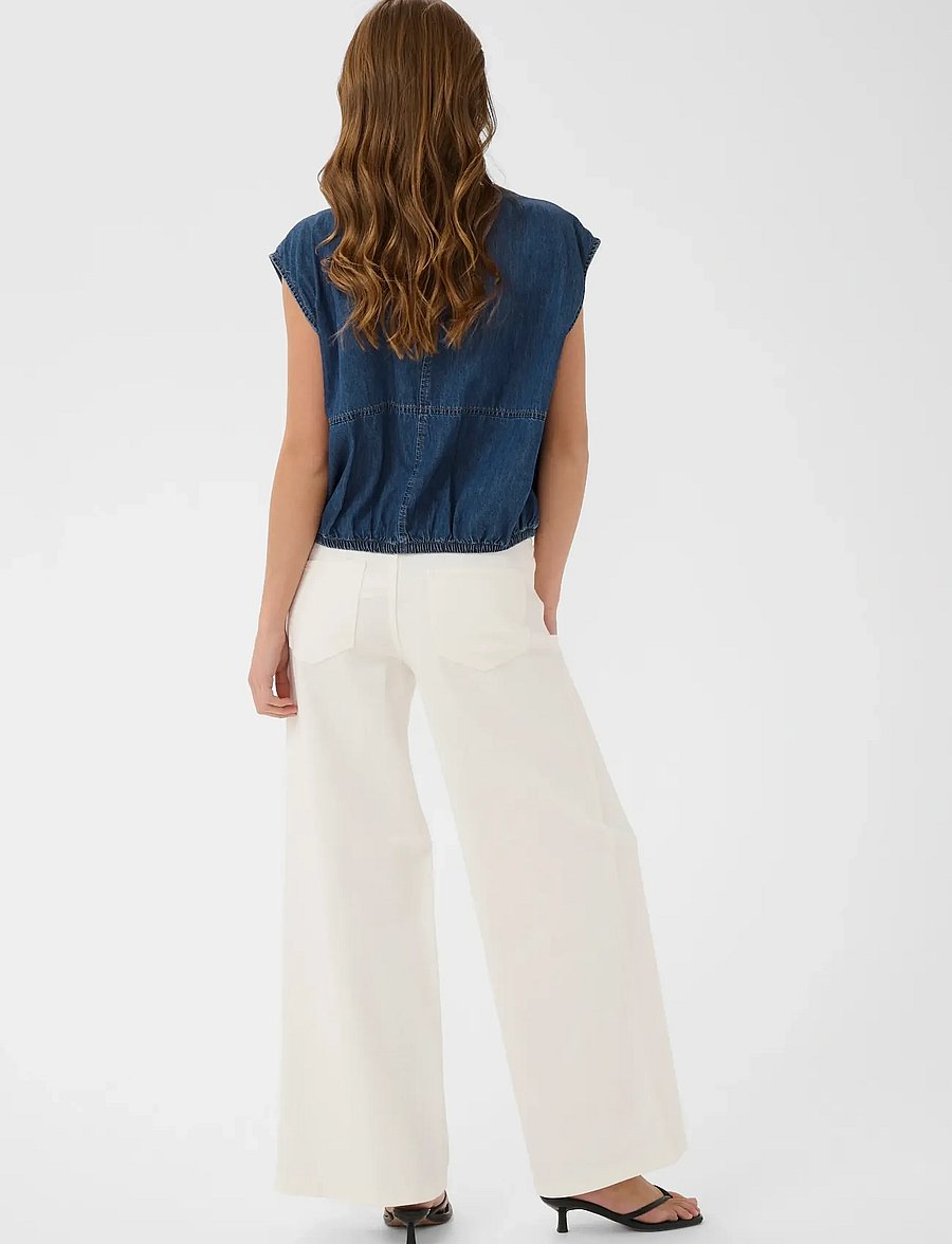 Culture - CUlava Arpa Waistcoat - denim-westen - dark blue wash - 4