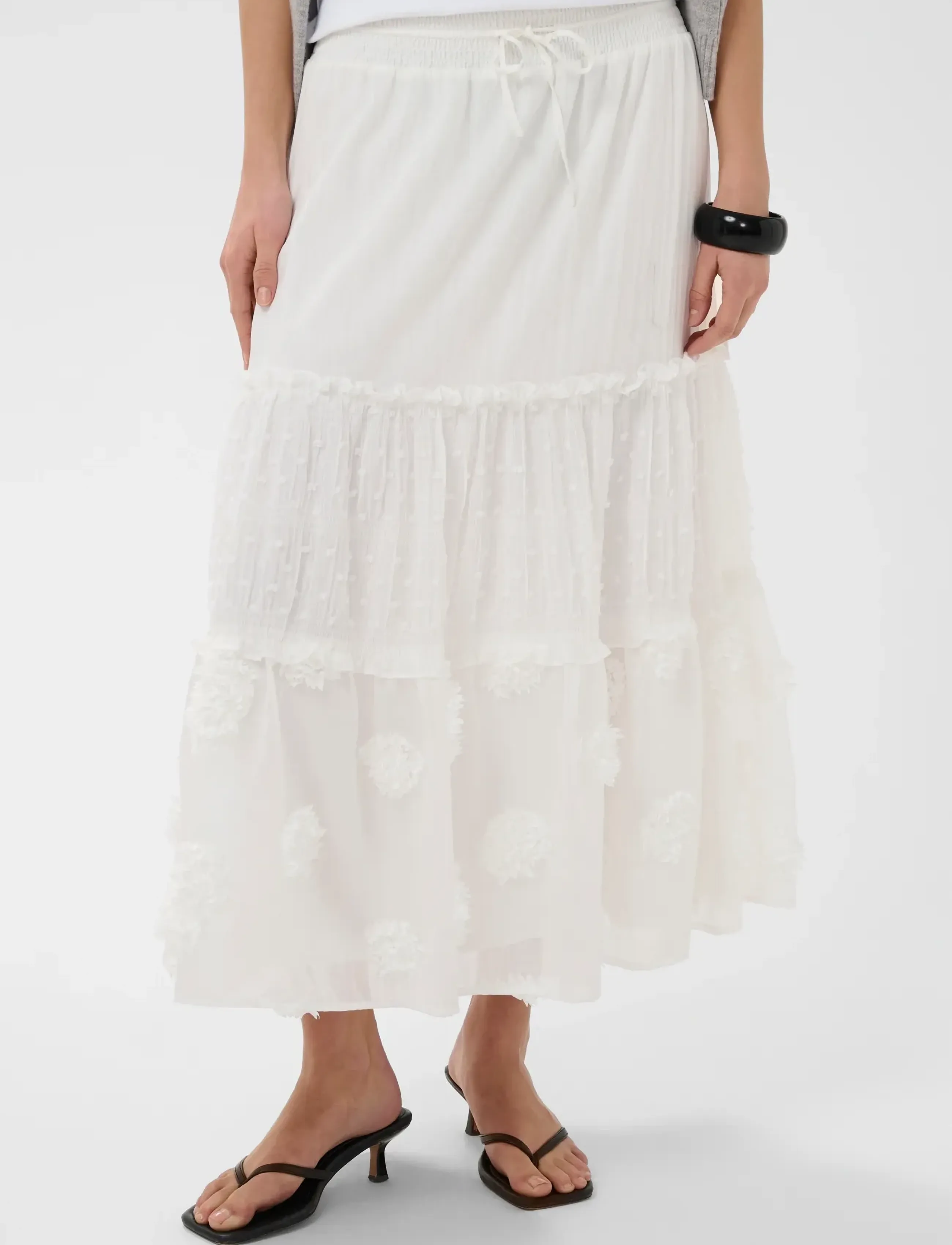 Culture CUdeena Skirt - Röcke - SPRING GARDENIA / white
