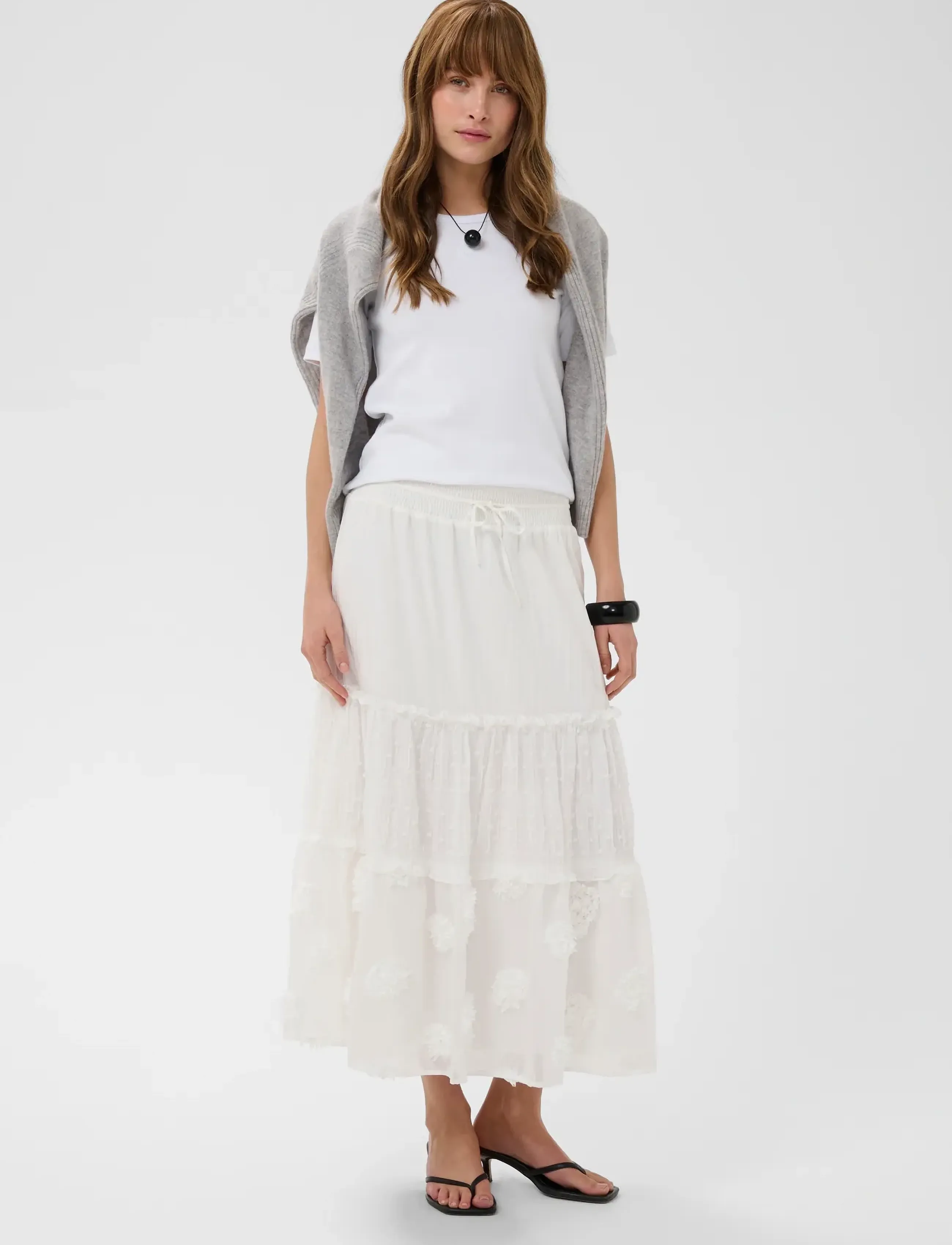 Culture - CUdeena Skirt - maxi röcke - spring gardenia - 3