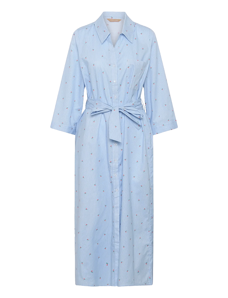 Culture - CUannille Dress - skjortekjoler - blue/white stripe - 1