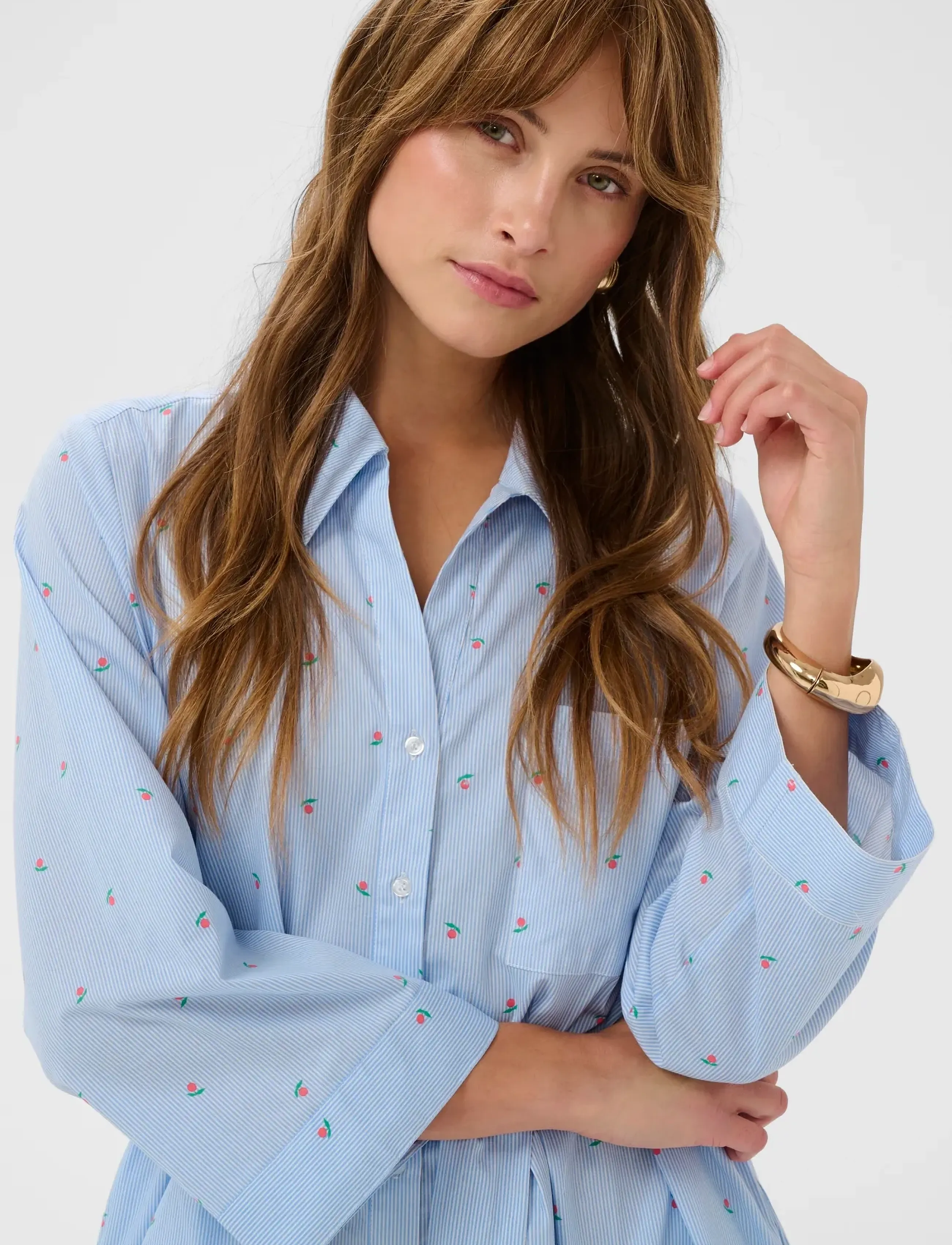 Culture - CUannille Dress - hemdkleider - blue/white stripe - 4