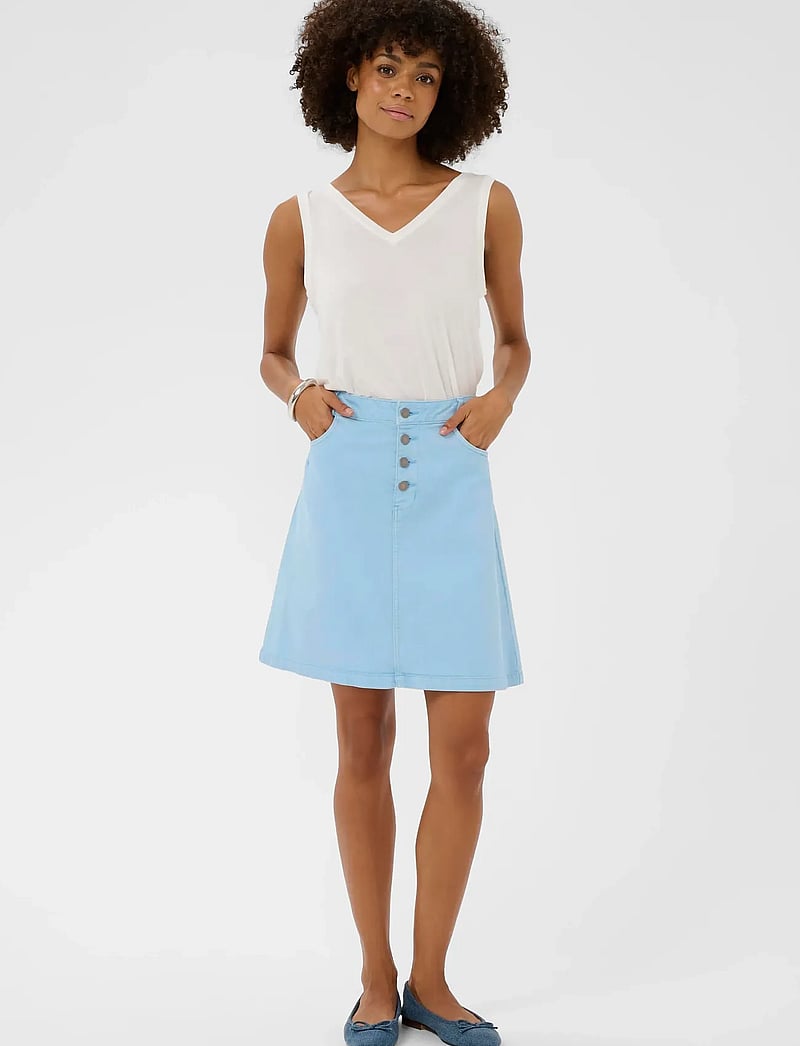 Culture - CUbrinnie Short Skirt - jeansröcke - powder blue wash - 3