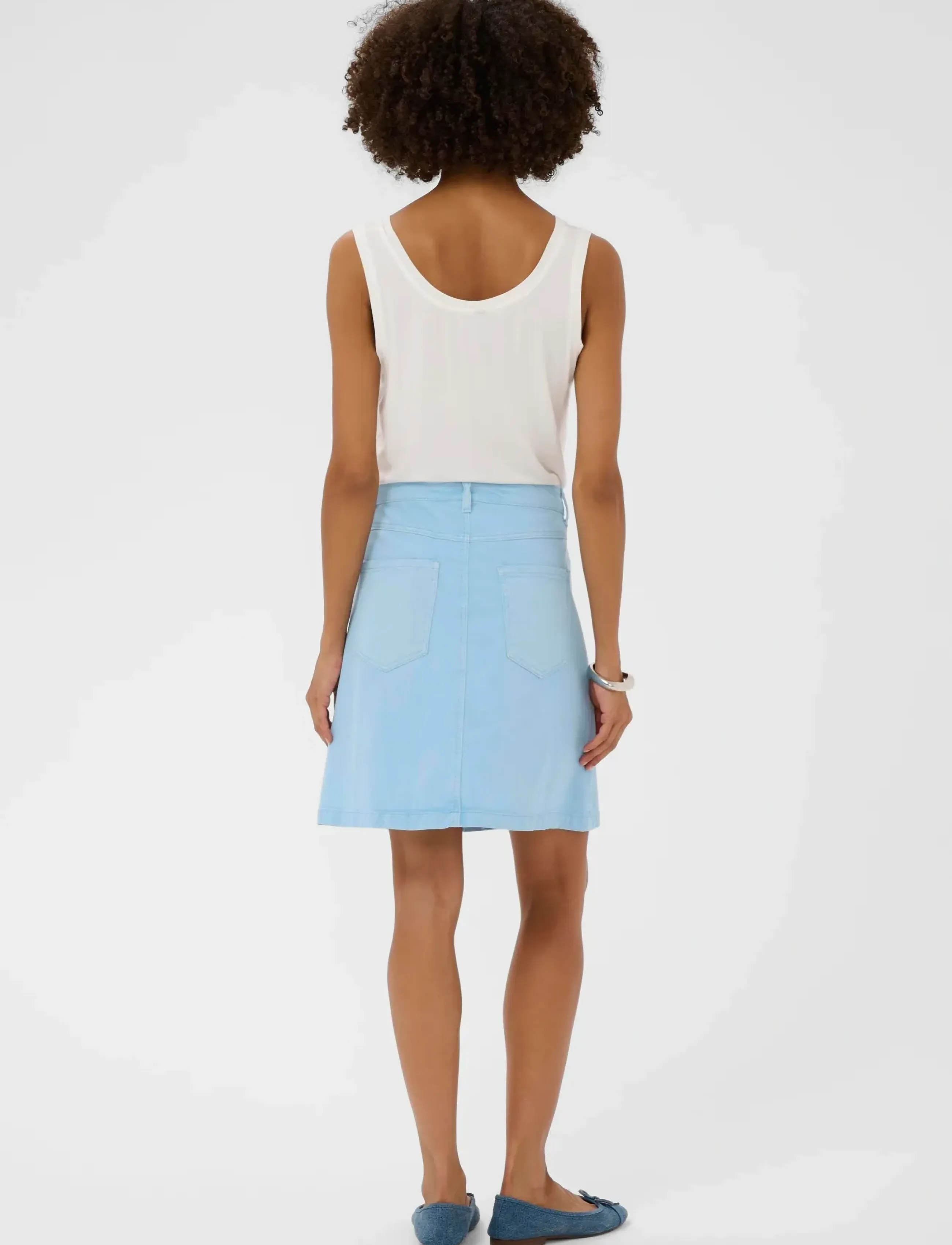 Culture - CUbrinnie Short Skirt - denim skirts - powder blue wash - 4