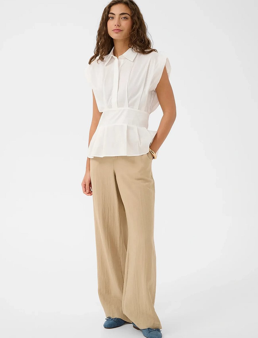 Culture - CUmalue Antoinett Blouse - hihattomat puserot - spring gardenia - 3