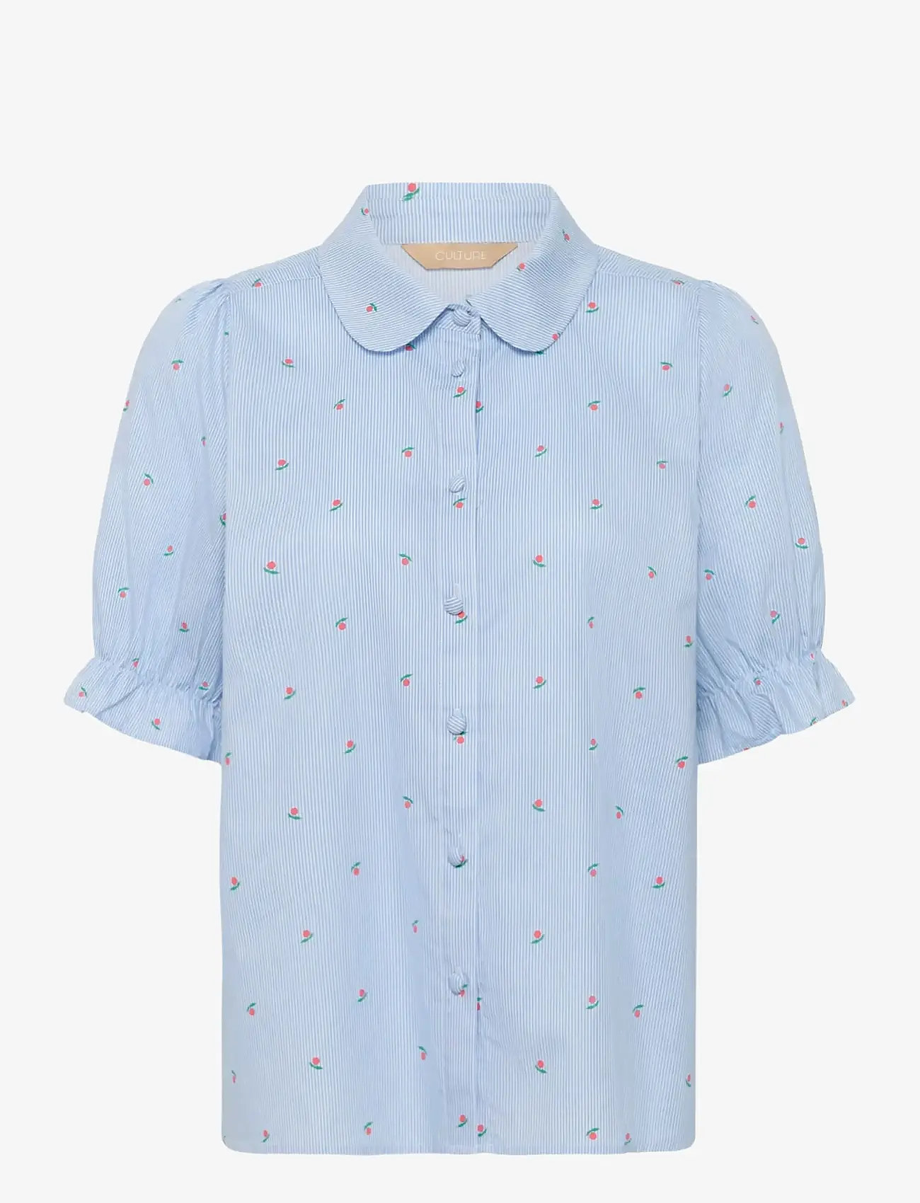 Culture - CUannille SS Shirt - blue/white stripe - 1