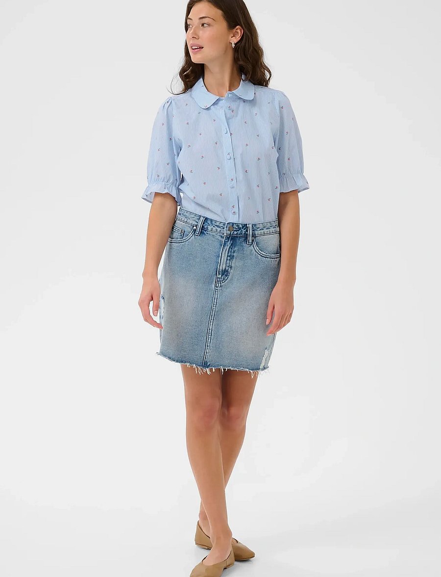 Culture - CUannille SS Shirt - blue/white stripe - 3